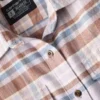 Camisas xadrez de corte descontraído da série de fibras Tencel™ para mulher