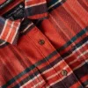 Camisas xadrez de corte descontraído da série de fibras Tencel™ para mulher