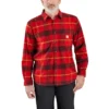 Camisas xadrez de manguitos compridos em flanela de peso médio, corte descontraído, com tecnologia Rugged Flex®
