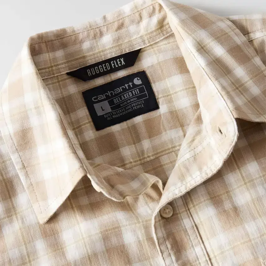 Camisas xadrez de manguitos curtos com corte descontraído Bozeman para homem
