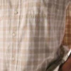 Camisas xadrez de manguitos curtos com corte descontraído Bozeman para homem