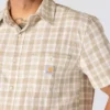 Camisas xadrez de manguitos curtos com corte descontraído Bozeman para homem