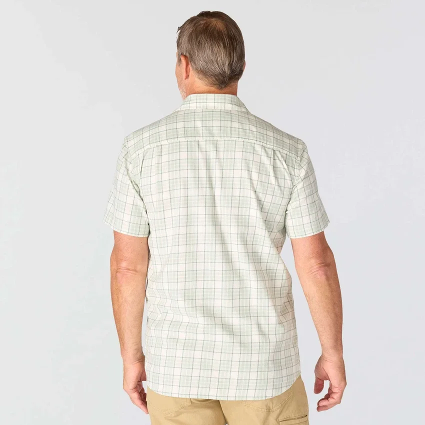 Camisas xadrez de manguitos curtos com corte descontraído Bozeman para homem