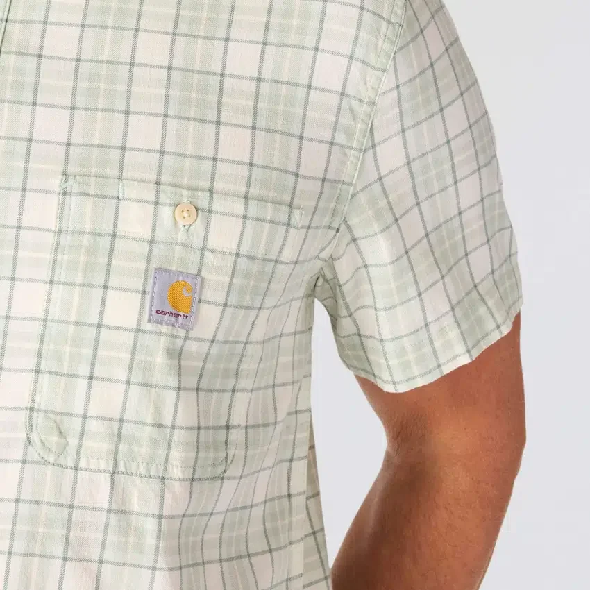 Camisas xadrez de manguitos curtos com corte descontraído Bozeman para homem