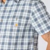 Camisas xadrez de manguitos curtos com corte descontraído Bozeman para homem