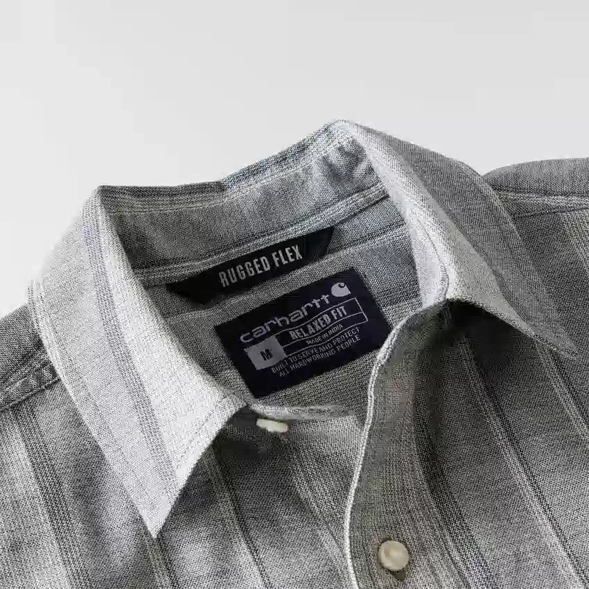Camisas xadrez de manguitos curtos com corte descontraído Bozeman para homem