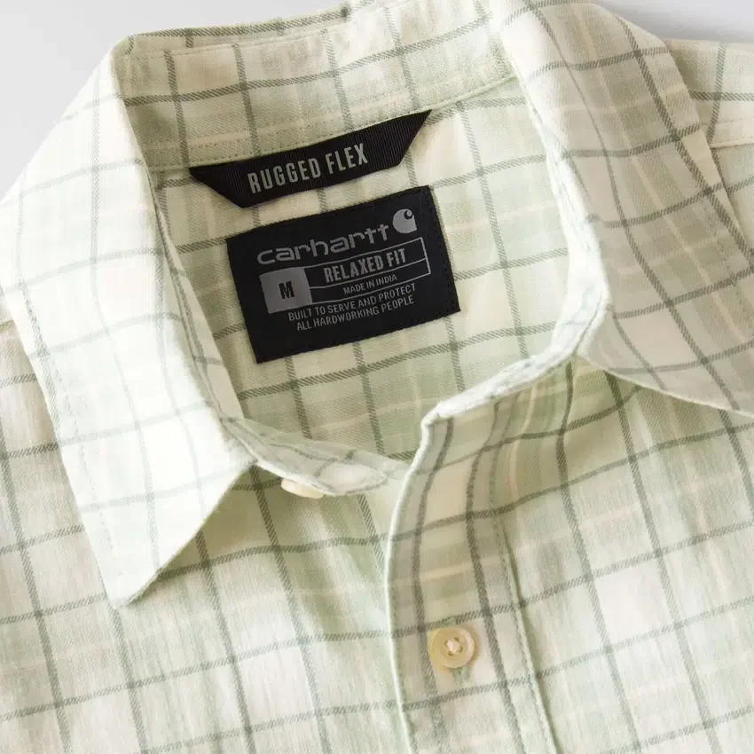 Camisas xadrez de manguitos curtos com corte descontraído Bozeman para homem