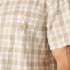 Camisas xadrez de manguitos curtos com corte descontraído Bozeman para homem