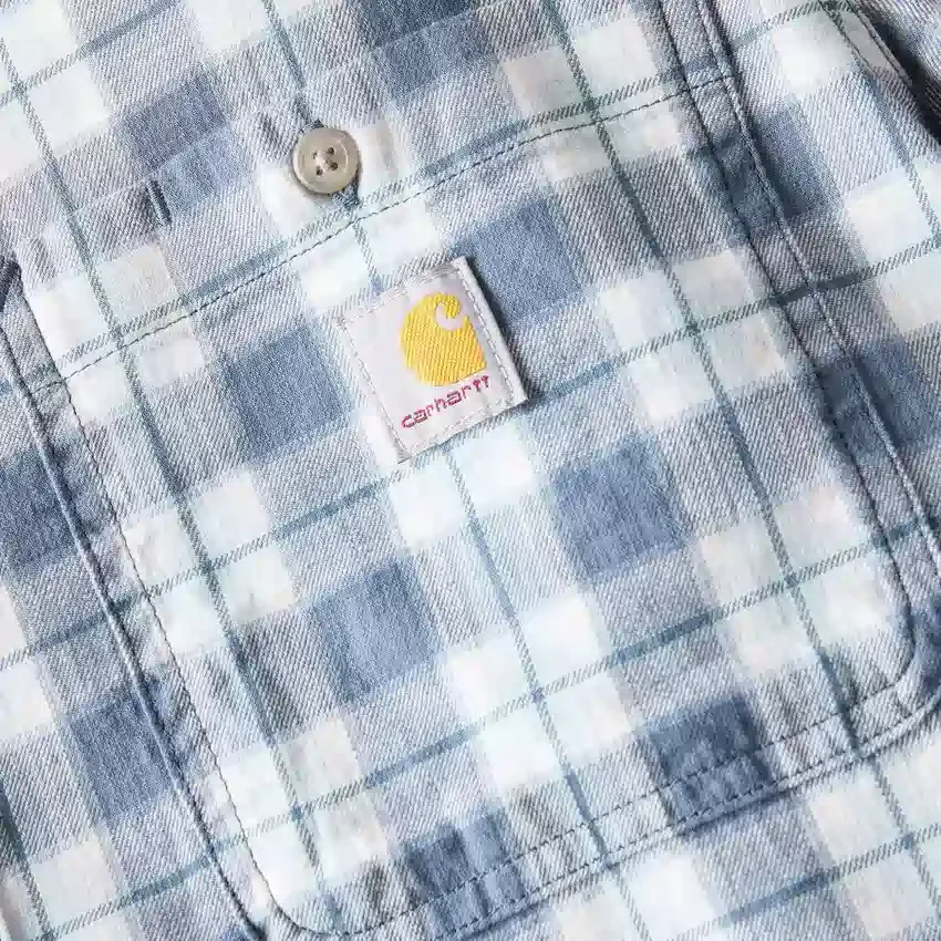 Camisas xadrez de manguitos curtos com corte descontraído Bozeman para homem