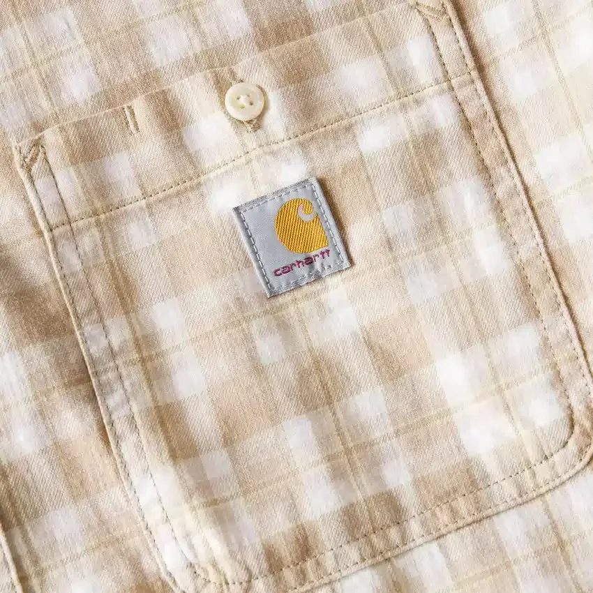 Camisas xadrez de manguitos curtos com corte descontraído Bozeman para homem