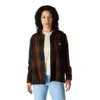 Camisas xadrez em sarja de corte largo da série Tencel™ para mulher
