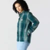 Camisas xadrez em sarja de corte largo da série Tencel™ para mulher
