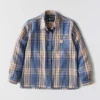 Camisas xadrez em sarja de corte largo da série Tencel™ para mulher