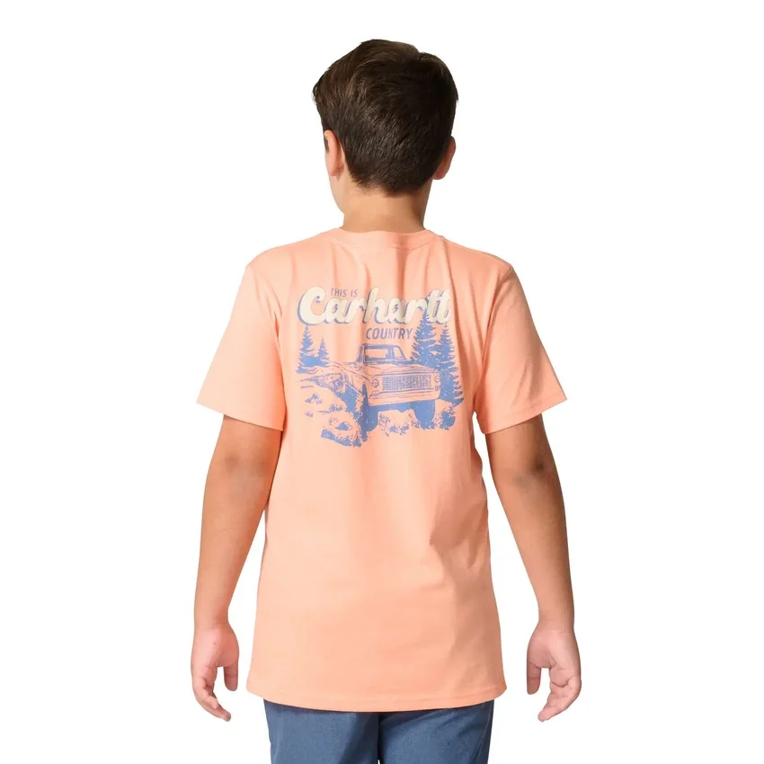 Camiseta Country de manguitos curtos para rapazes (crianças/jovens)