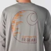 Camiseta masculina Force Irvine Fr de manguitos longos com grafismo de chamas - Camisas resistentes ao fogo