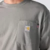 Camiseta masculina Force Irvine Fr de manguitos longos com grafismo de chamas - Camisas resistentes ao fogo