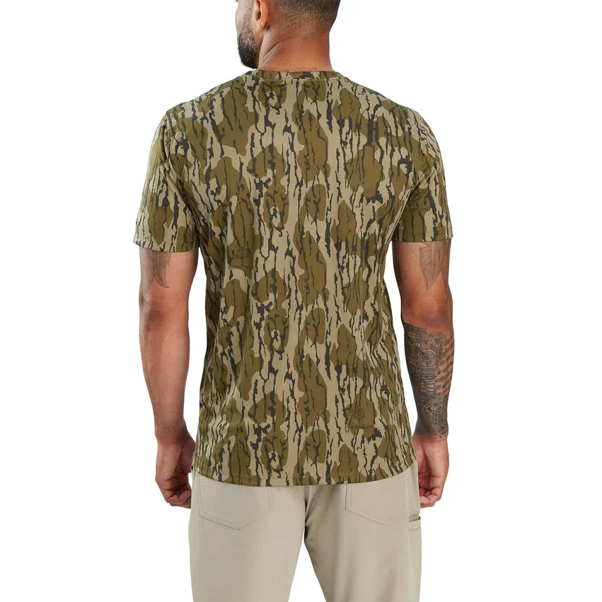 Camiseta masculina Force Sun Defender UPF 50+ com padrão camuflado - Camisas de proteção solar