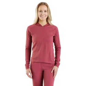 Camisola com capuz Carhartt Force® para mulher, camada base de peso médio com padrão Micro-Grid
