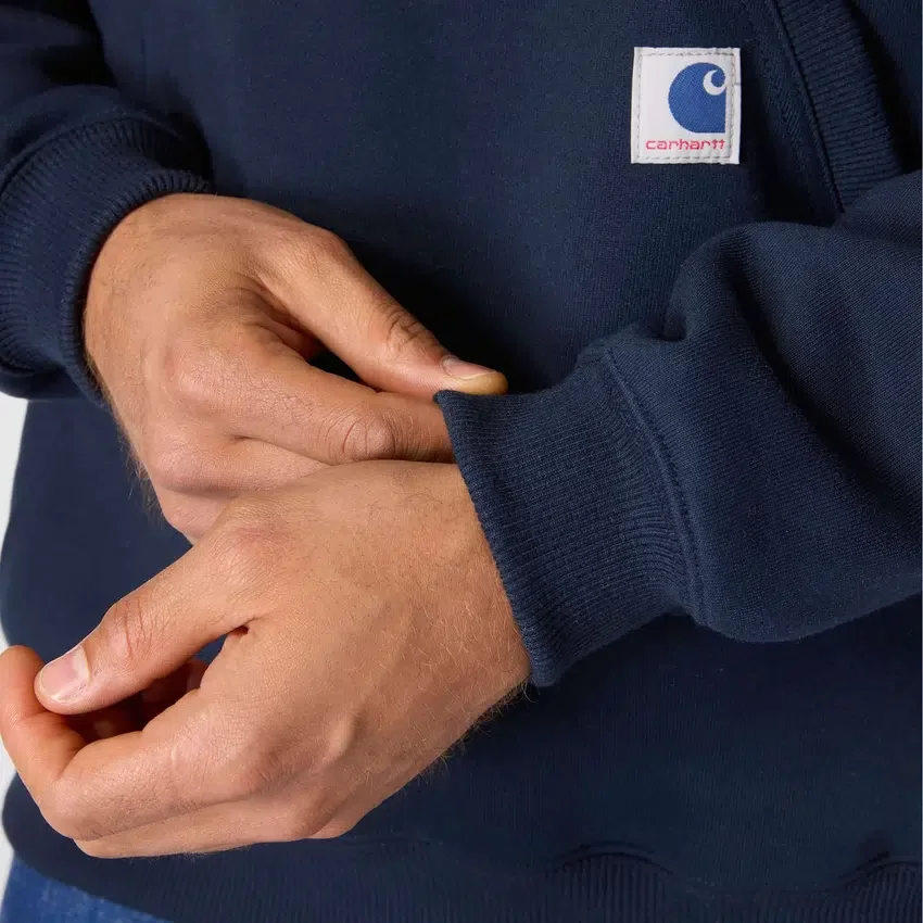 Camisola com capuz de malha polar pesada da série Crafted para homem