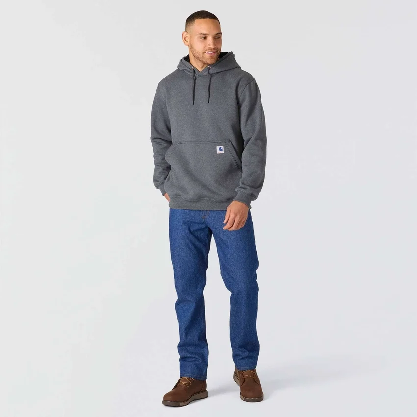 Camisola com capuz de malha polar pesada da série Crafted para homem