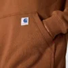 Camisola com capuz de malha polar pesada da série Crafted para homem