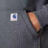 Camisola com capuz de malha polar pesada da série Crafted para homem