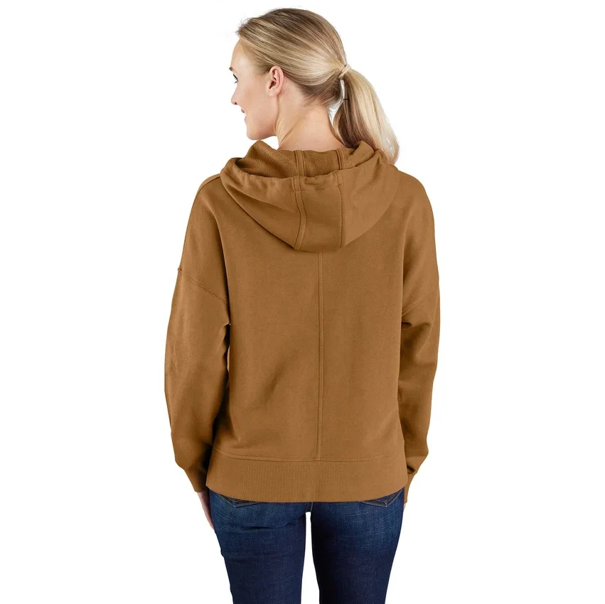 Camisola com capuz e estampado para mulher, em Tencel leve e de corte largo