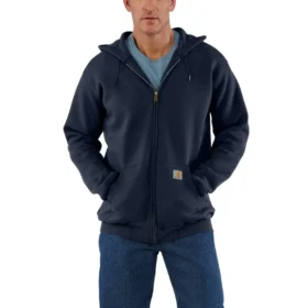 Camisola com capuz e fecho completo de corte largo Marquette para homem