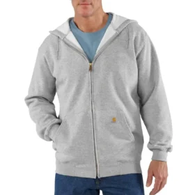 Camisola com capuz e fecho completo de corte largo Marquette para homem