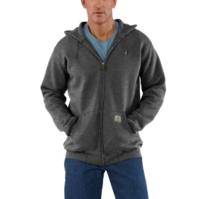 Camisola com capuz e fecho completo de corte largo Marquette para homem