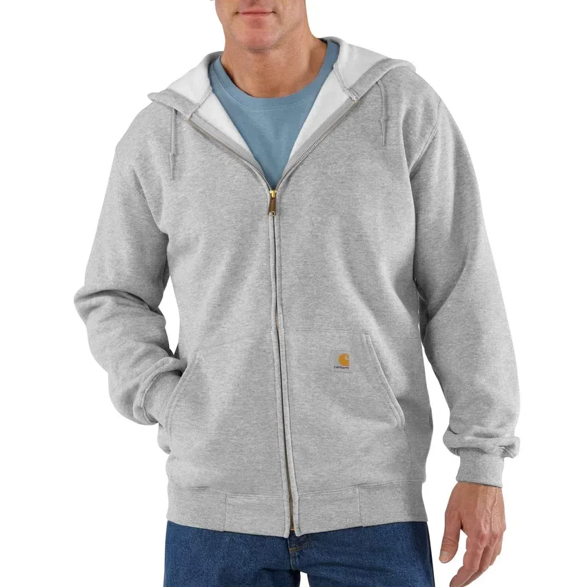 Camisola com capuz e fecho completo de corte largo Marquette para homem