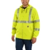 Camisola com capuz e fecho completo «Force» de alta visibilidade Classe 3 para homem