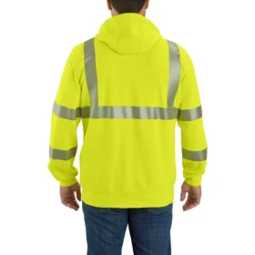Camisola com capuz e fecho completo «Force» de alta visibilidade Classe 3 para homem