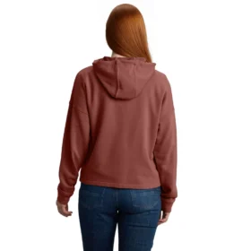 Camisola com capuz e fecho completo leve em Tencel para mulher