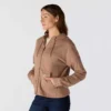 Camisola com capuz e fecho completo leve em Tencel para mulher