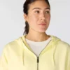Camisola com capuz e fecho completo leve em Tencel para mulher