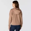 Camisola com capuz e fecho completo leve em Tencel para mulher