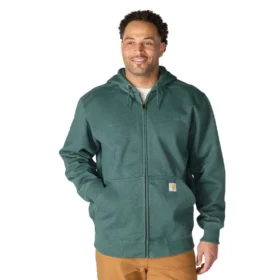 Camisola com capuz e fecho completo Paxton para homem, resistente e repelente à água - Hoodies carhartt Rain Defender