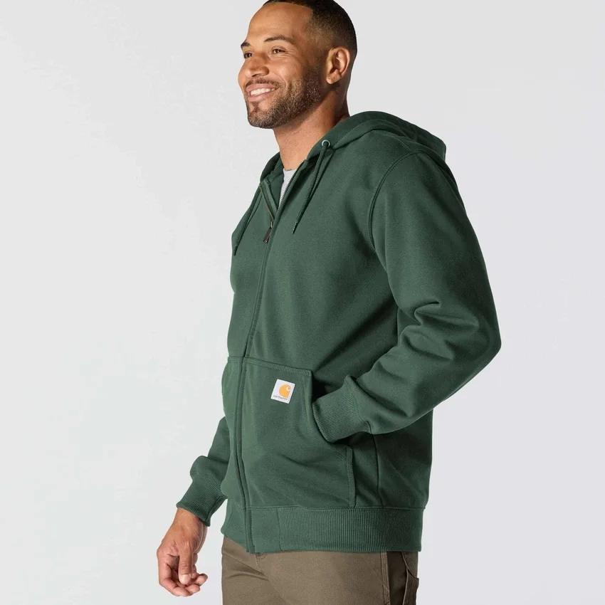 Camisola com capuz e fecho completo Paxton para homem, resistente e repelente à água - Hoodies carhartt Rain Defender