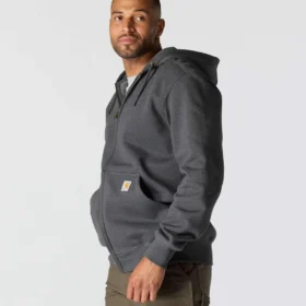 Camisola com capuz e fecho completo Paxton para homem, resistente e repelente à água – Hoodies carhartt Rain Defender