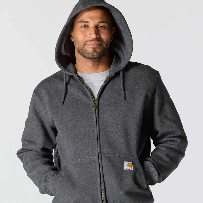 Camisola com capuz e fecho completo Paxton para homem, resistente e repelente à água - Hoodies carhartt Rain Defender