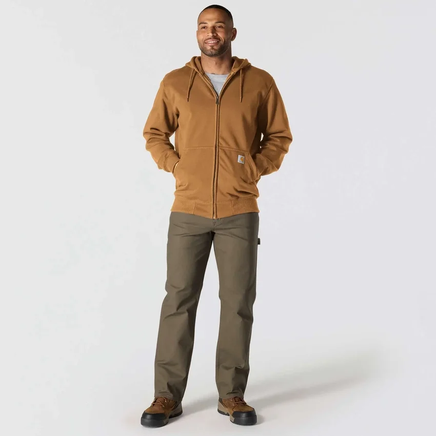 Camisola com capuz e fecho completo Paxton para homem, resistente e repelente à água - Hoodies carhartt Rain Defender