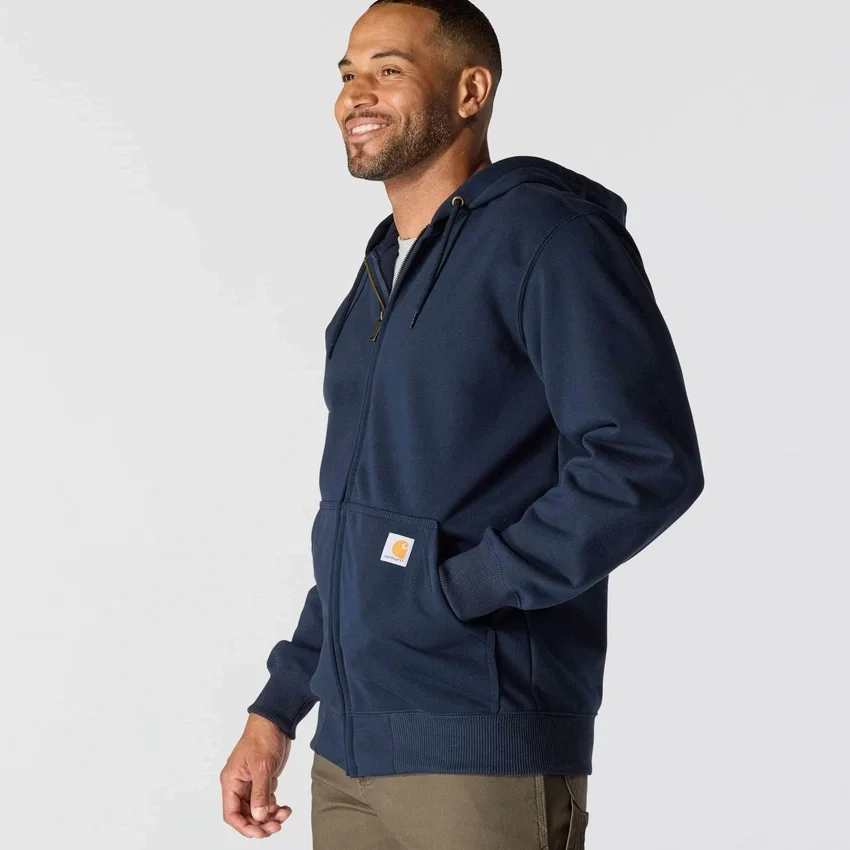 Camisola com capuz e fecho completo Paxton para homem, resistente e repelente à água - Hoodies carhartt Rain Defender