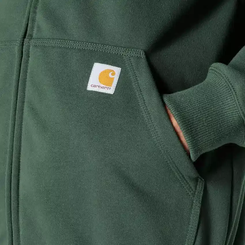 Camisola com capuz e fecho completo Paxton para homem, resistente e repelente à água - Hoodies carhartt Rain Defender