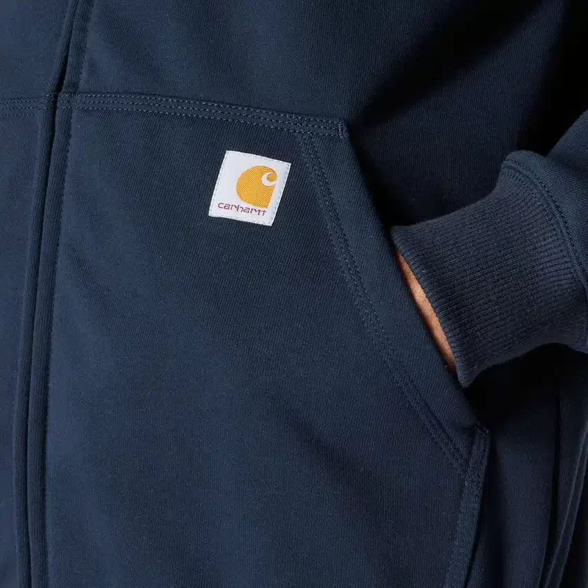 Camisola com capuz e fecho completo Paxton para homem, resistente e repelente à água - Hoodies carhartt Rain Defender