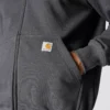 Camisola com capuz e fecho completo Paxton para homem, resistente e repelente à água - Hoodies carhartt Rain Defender
