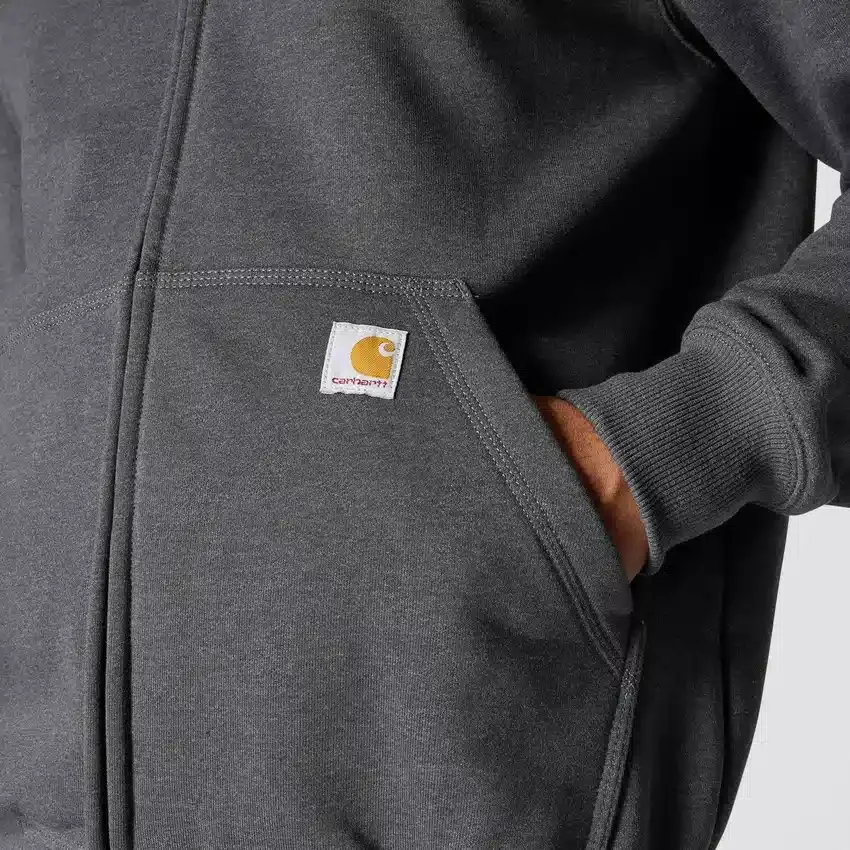 Camisola com capuz e fecho completo Paxton para homem, resistente e repelente à água - Hoodies carhartt Rain Defender