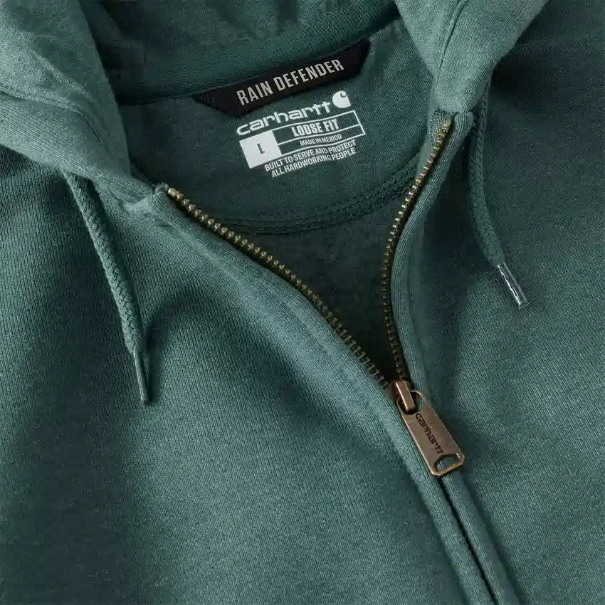 Camisola com capuz e fecho completo Paxton para homem, resistente e repelente à água - Hoodies carhartt Rain Defender
