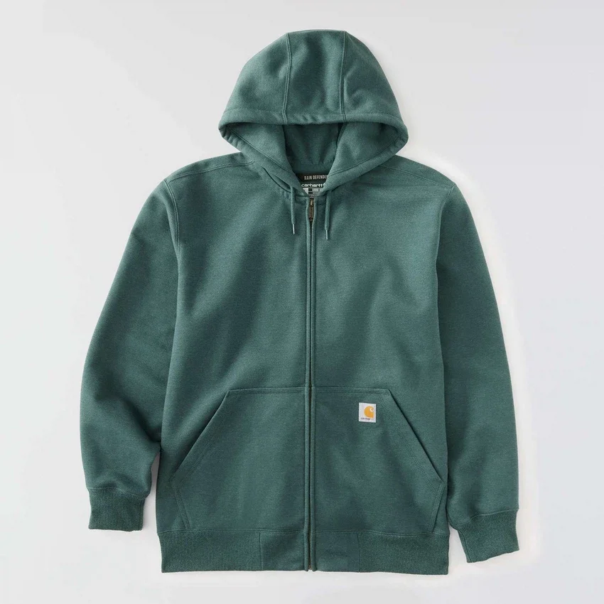 Camisola com capuz e fecho completo Paxton para homem, resistente e repelente à água - Hoodies carhartt Rain Defender