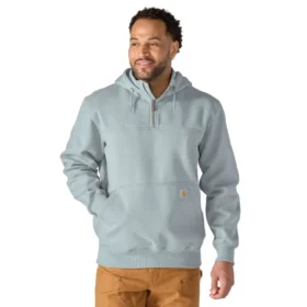 Camisola com capuz e fecho de 1/4 de comprimento Paxton para homem, resistente e repelente à água - Hoodies carhartt Rain Defender